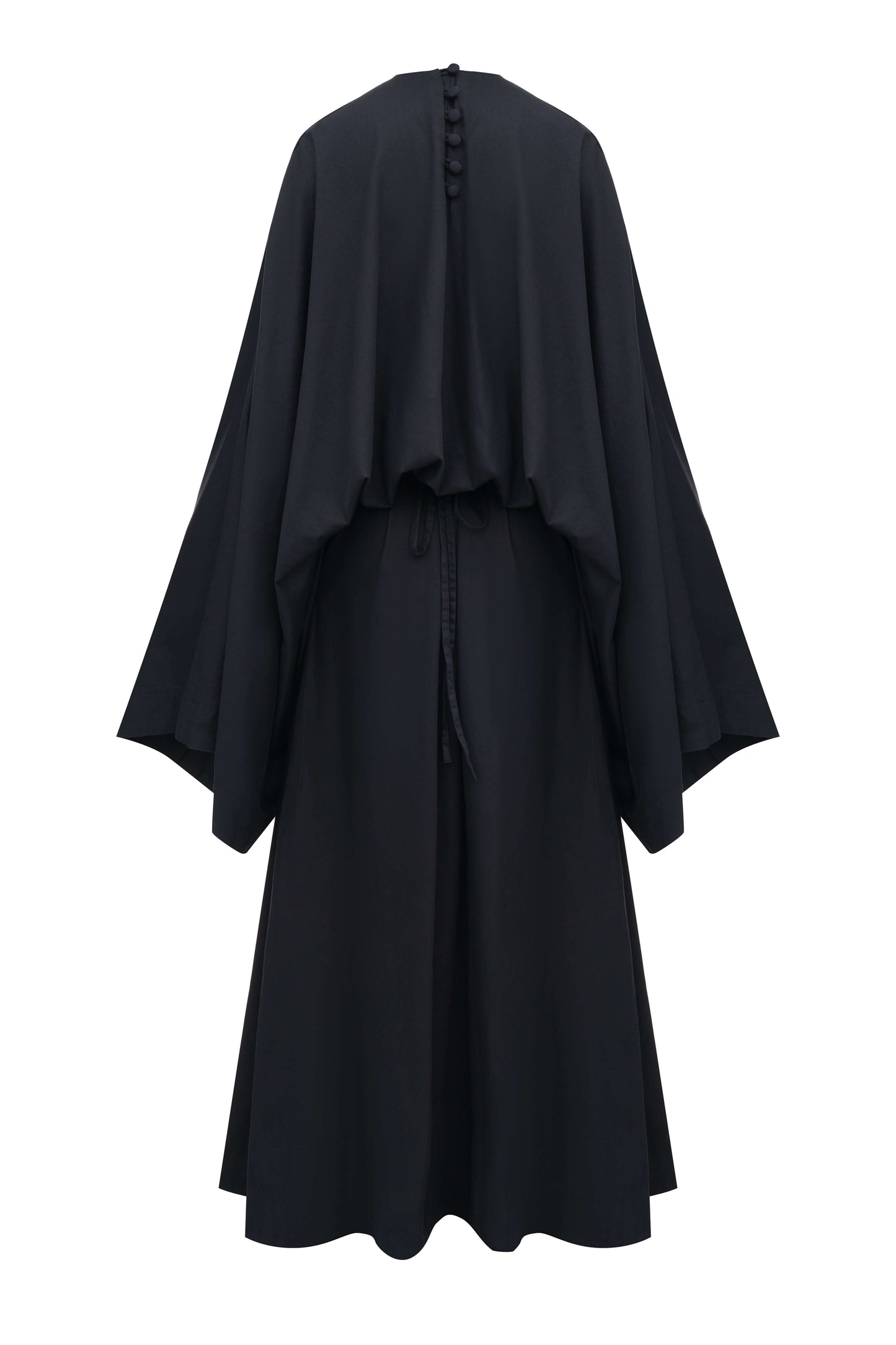 Cotton Kimono Dress — elegant wide-sleeved cotton gown from SBN