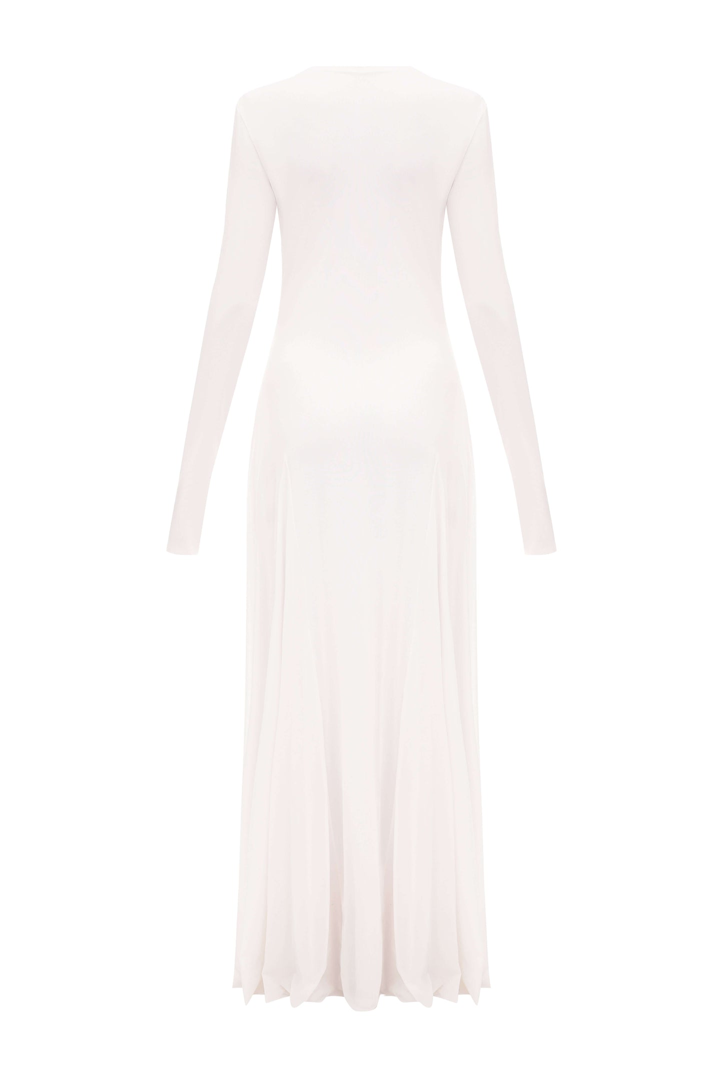 Viscose Mesh Dress — delicate two-layer cream gown from SBN