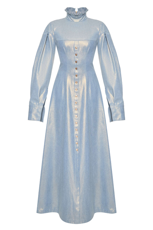 Moonstone Dress — light silver-blue gown inspired by moonlight