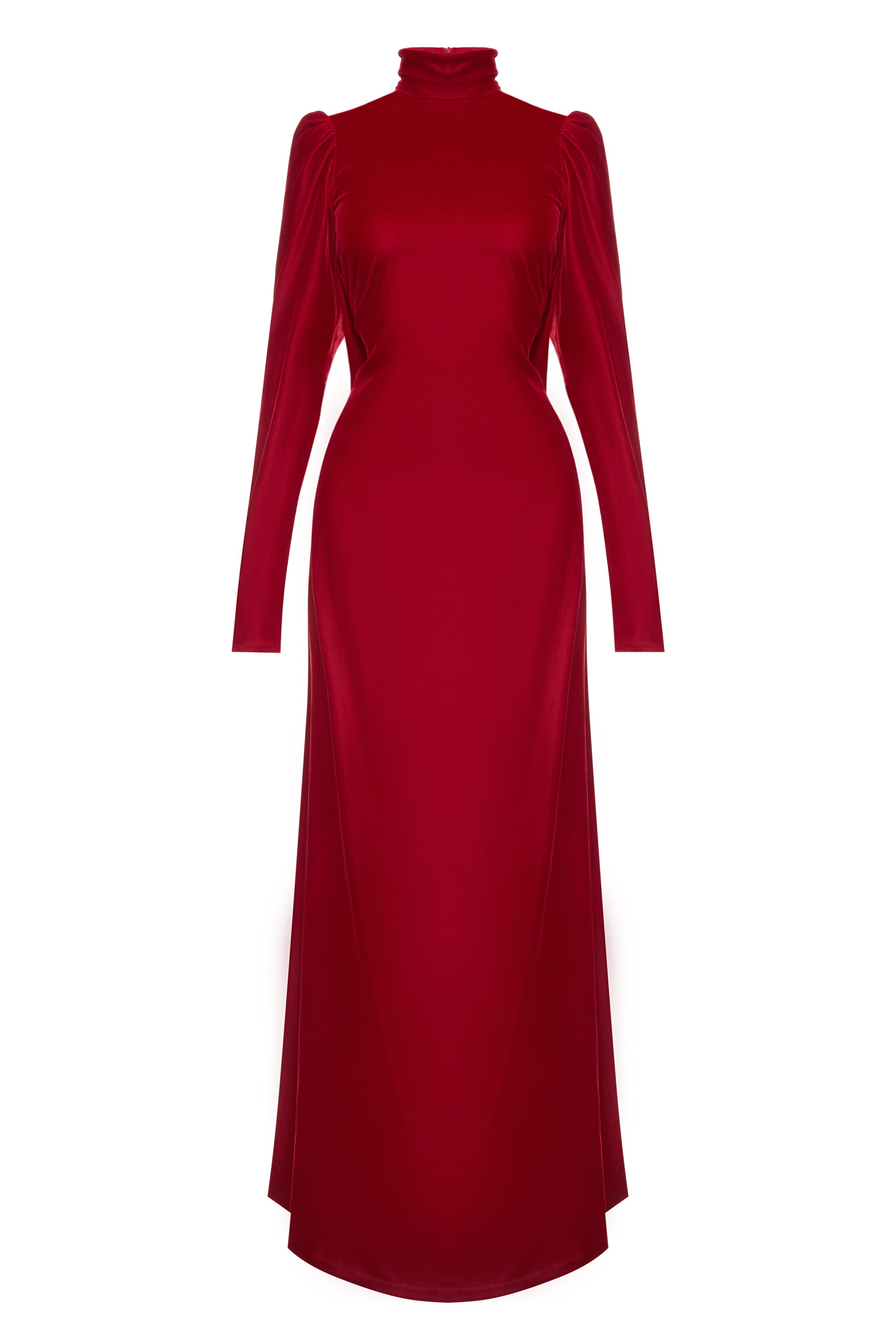 Red Velvet Dress — floor-length velvet gown by SBN