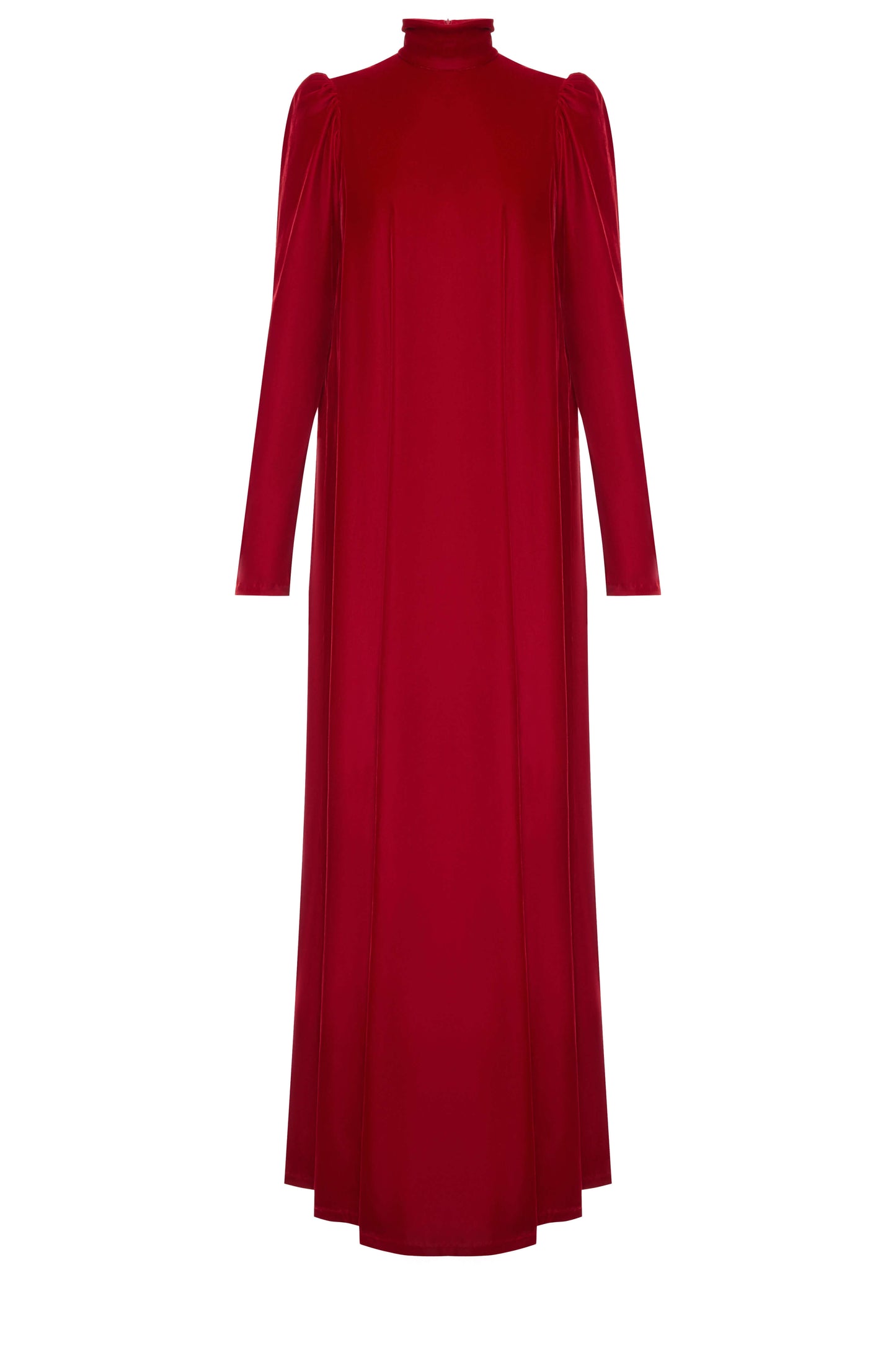 Red Velvet Dress — timeless red evening dress with elegant silhouette
