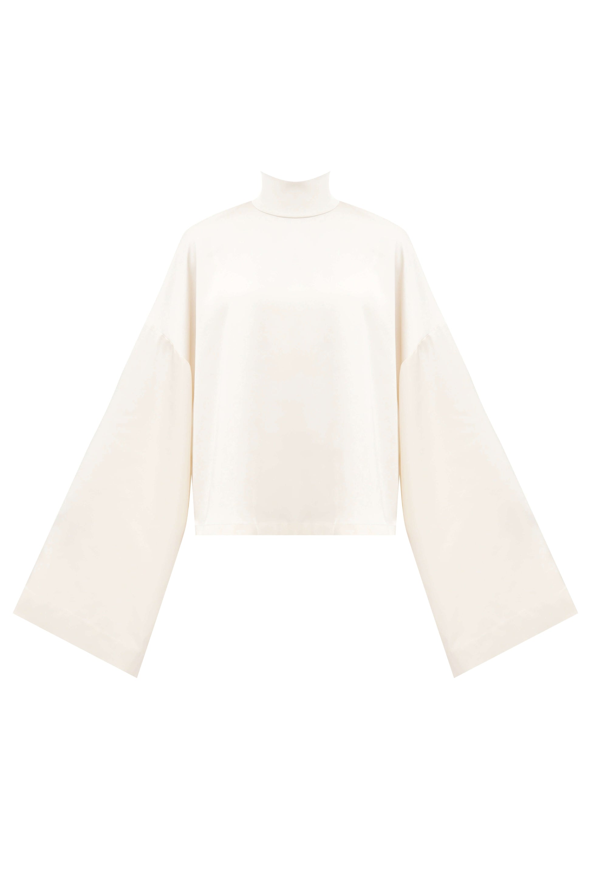 The Pearl Blouse. The Pearl Set. The Pearl Blouse. Cream satin blouse from the Pearl Set — soft matte finish, elegant minimalist silhouette by SBN.