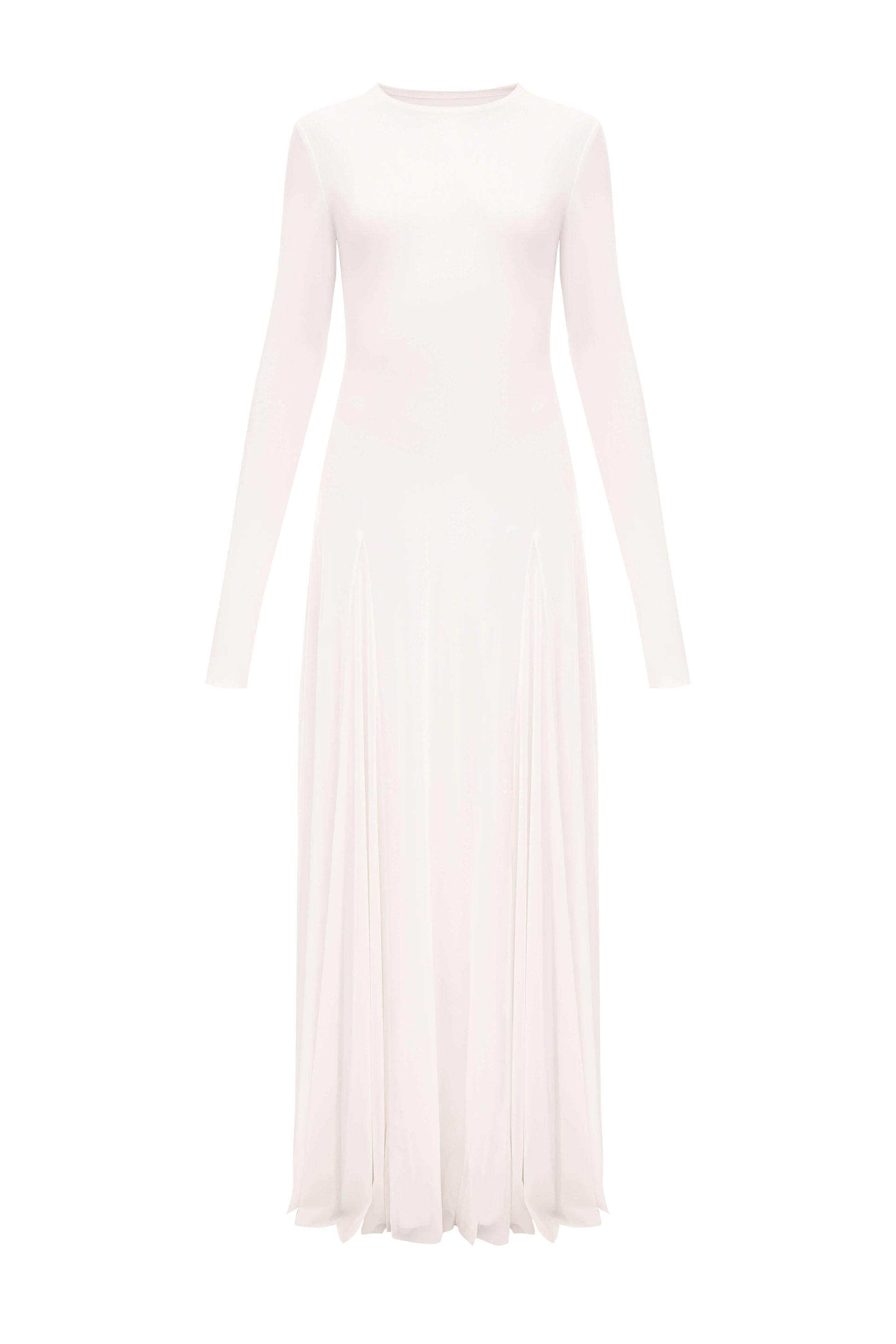 Viscose Mesh Dress — cream mesh overlay dress with soft lining