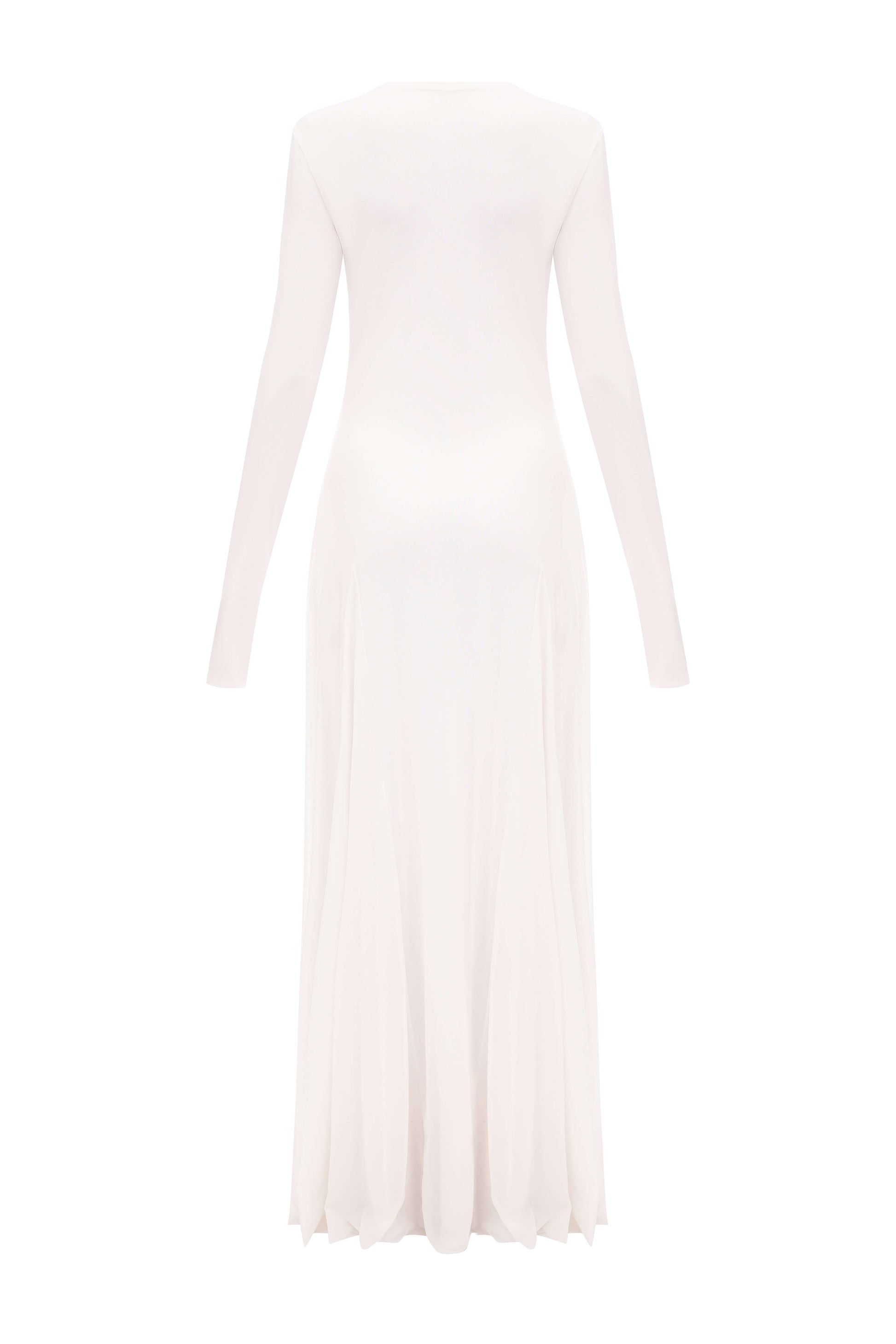 Viscose Mesh Dress — delicate two-layer cream gown from SBN
