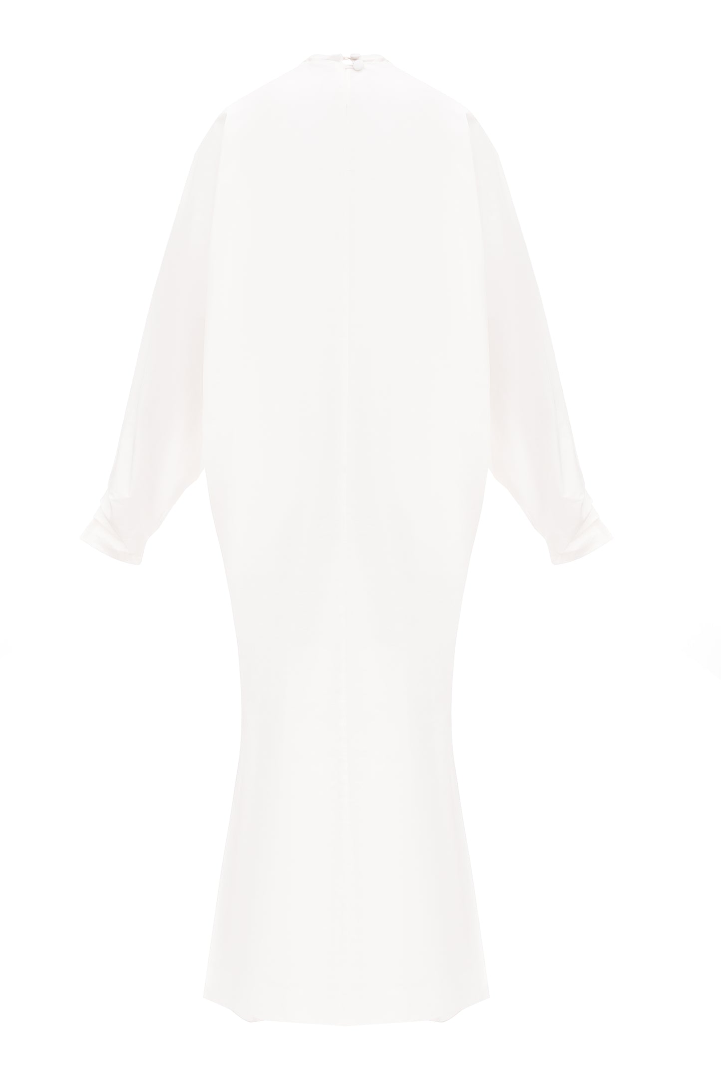 Cotton Draped Dress — elegant flowy cotton gown with minimalist structure and natural matte texture by SBN.